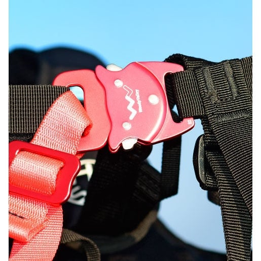 Light-weight aluminium buckles.