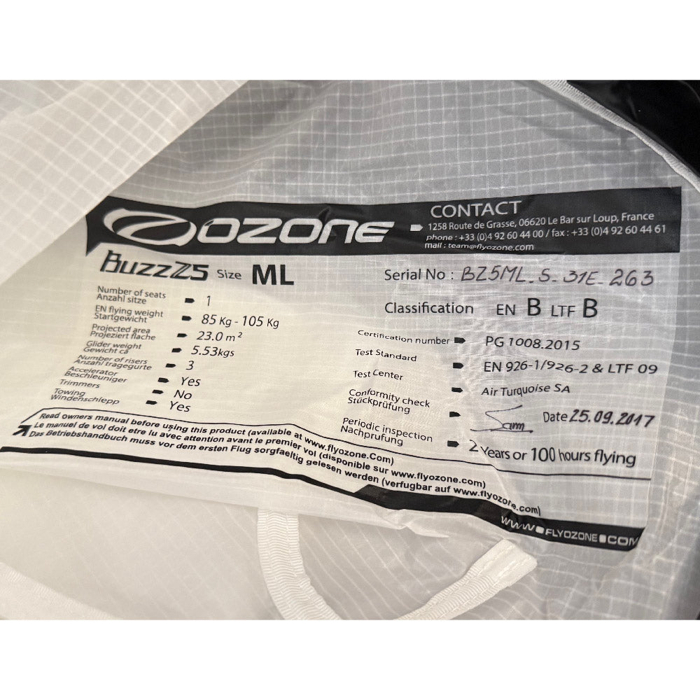 Ozone Buzz Z5 ML (85-105kg) Custom Colour CBS LS31E263