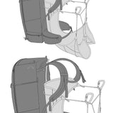 Advance STRAPLESS mountain paragliding harness (shown with optional extra Advance PIPACK 2 rucksack)