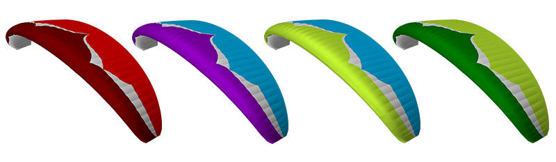 Standard Colours: Magenta-White-Red; Purple-White-Light Blue; Light Green-White-Light Blue; Dark Green-White-Light Green.