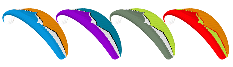 Standard Colours: Light Blue-White-Black-Orange; Purple-White-Black-Indigo; Grey-White-Black-Light Green; Red-Yellow-Red-Orange