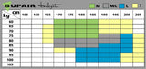 Sup'Air Delight > Pilot / Harness Sizing Table