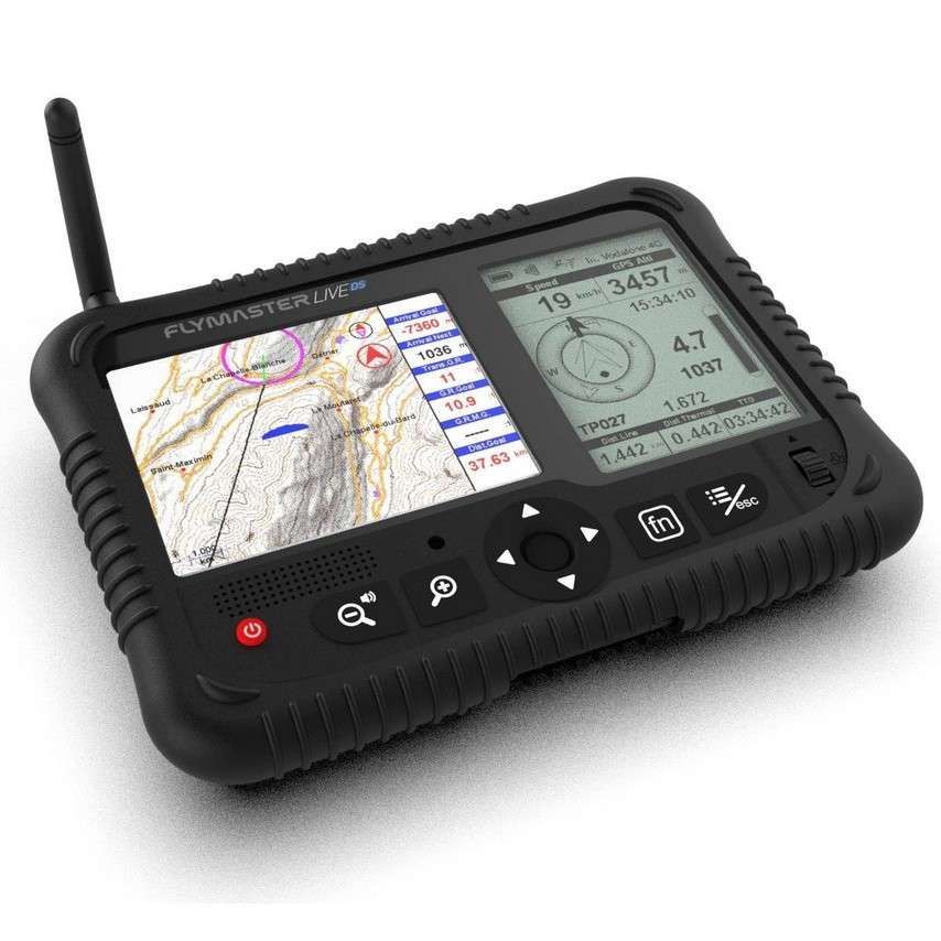 Flymaster LIVE DS FLARM. Shown with optional Bumper Case (not included).