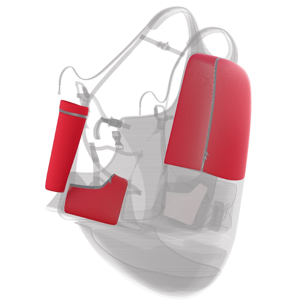 Gin Safari 3 Tandem Pilot Harness: Storage