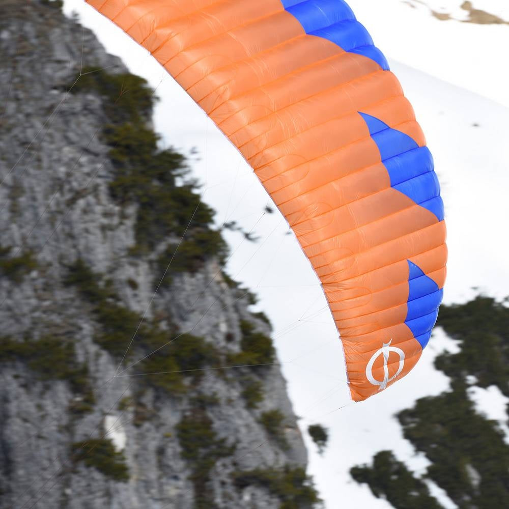 Phi MAESTRO X-alps in White/Red (standard colour) with Red Bull X-Alps and other sponsor logos.