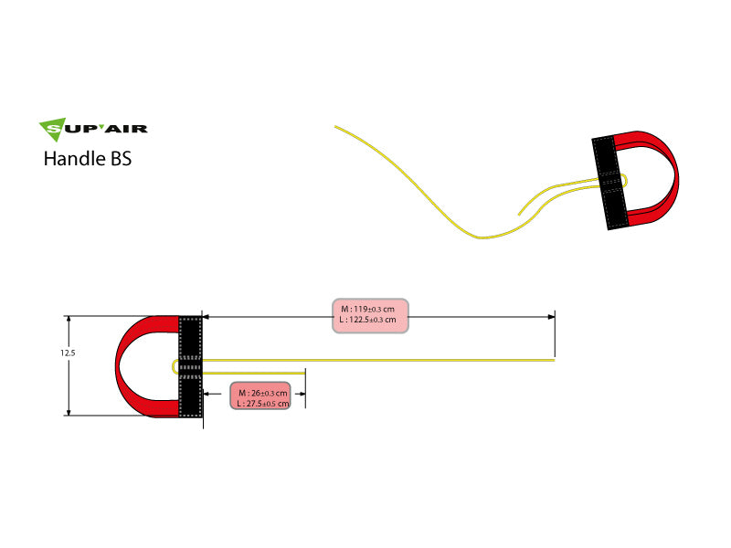 Supair Harness Reserve Handle BS - Acro Base System (high handle)