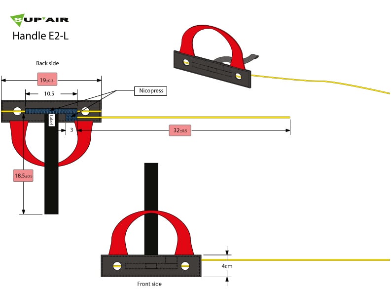 Supair Harness Reserve Handle E2-L - EVO XC2 with jettisonable foot stirrup