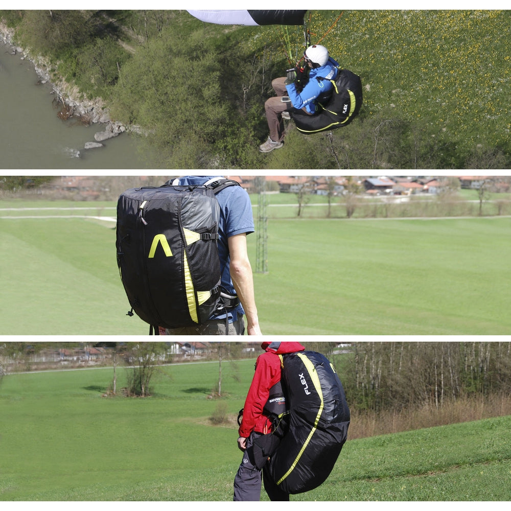 Skywalk FLEX harness with optional FLEX Airbag/Backpack attached (harness & rucksack modes)