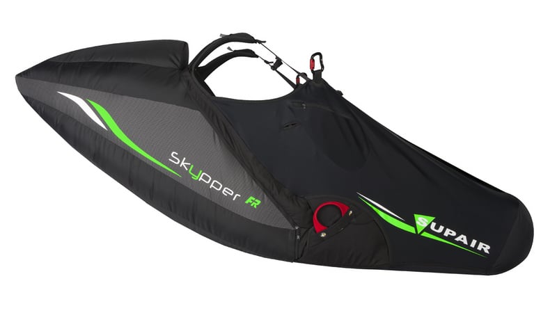 With removable rear profile (foil) inflatable via relative wind.