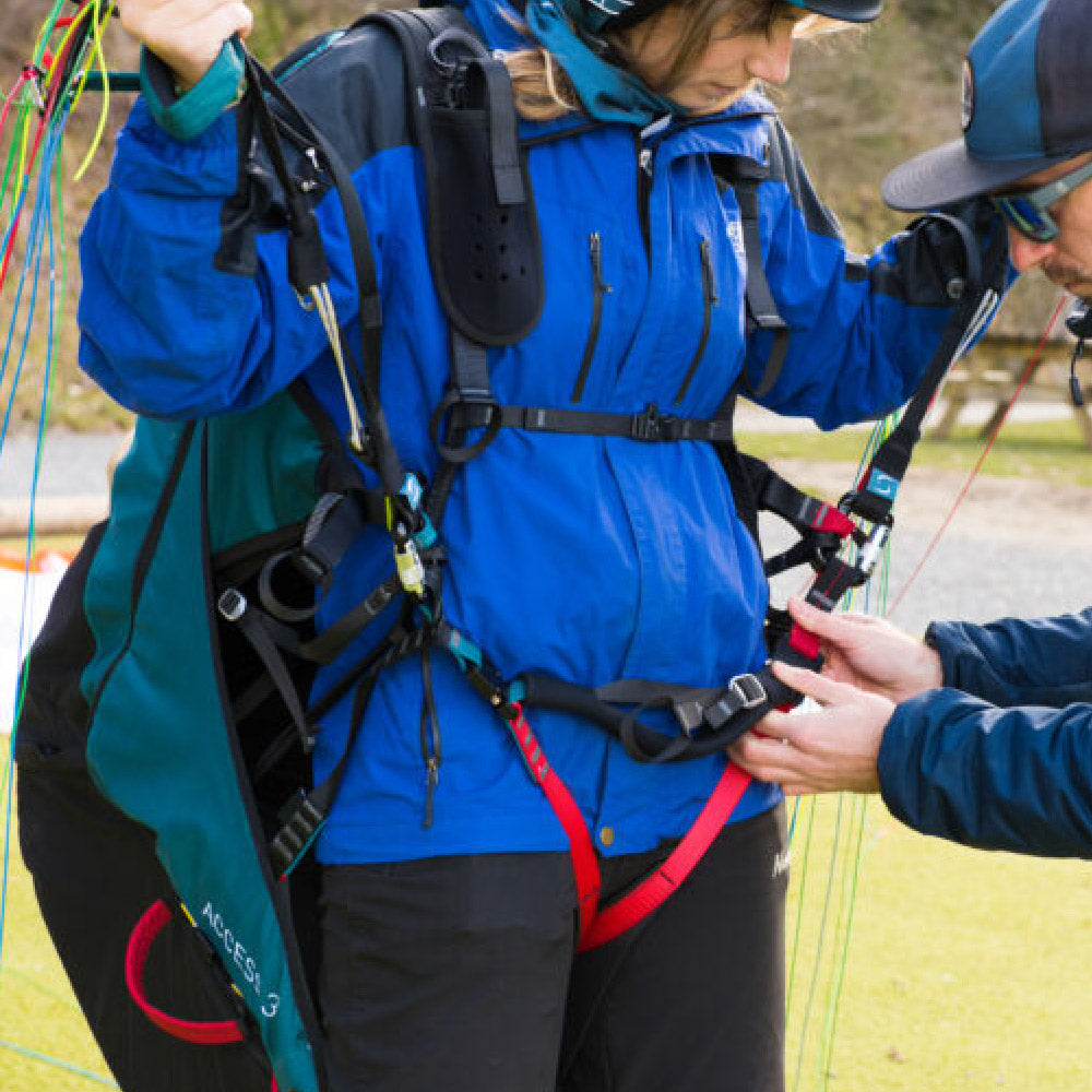 Supair ACCESS 3 BUMP:marked legstraps straps; with a bright red