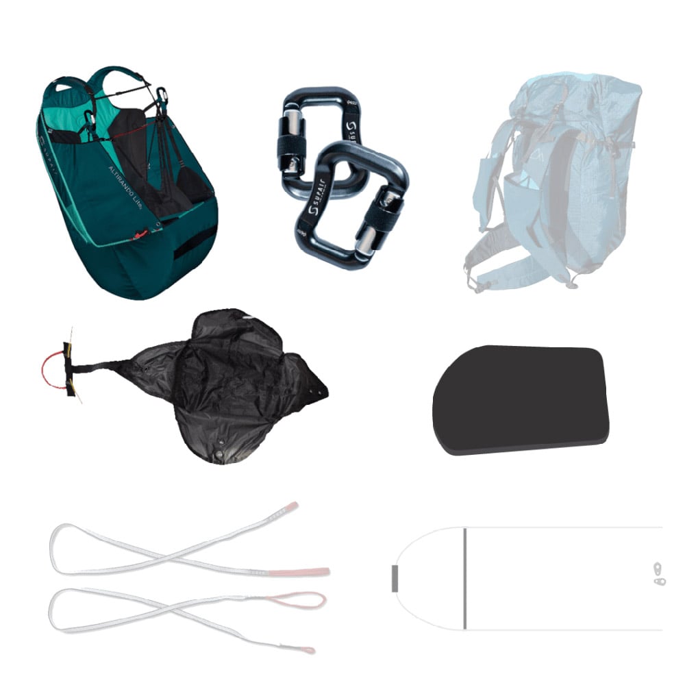 Accessories included in the weight of the harness without bag ***