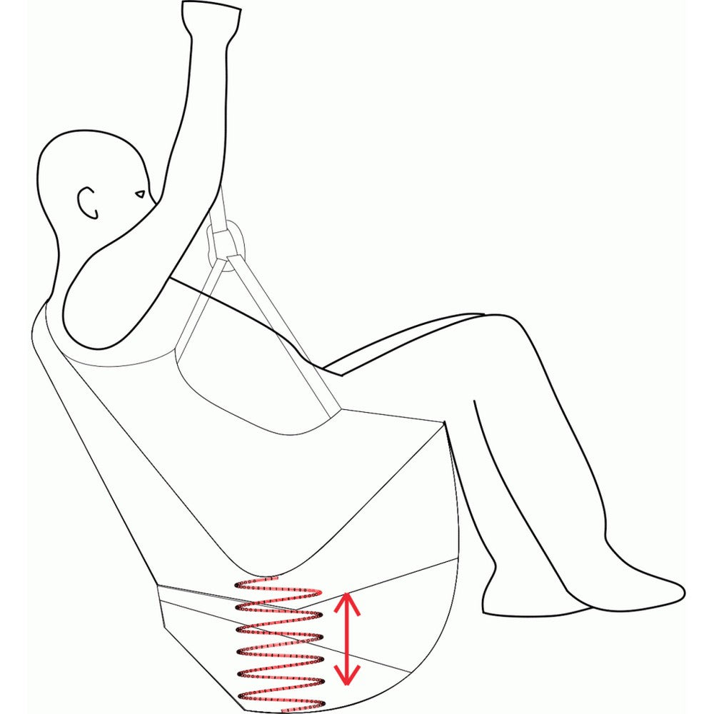 The internal spring does not cushion the impact but allows the airbag to inflate and remain inflated