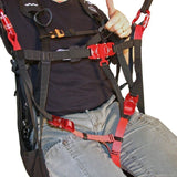 Side pockets with zip closures.