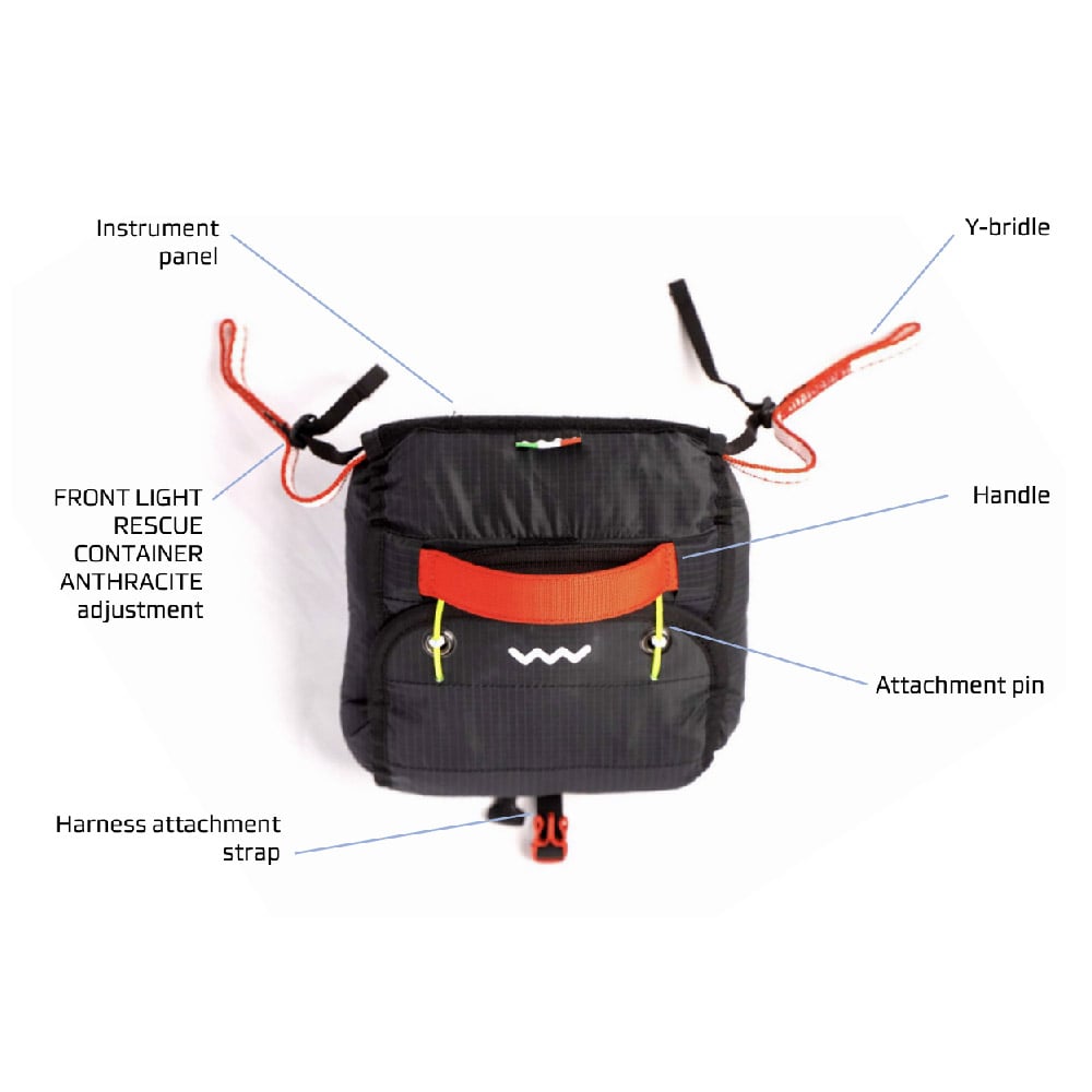 Woody Valley Front Light Rescue Container Anthracite: In detail