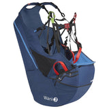 Woody Valley Wani 3 reversible paragliding harness-rucksack in harness mode in Blue-Light Blue colours