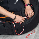 Woody Valley MK1 pro: The reserve parachute placed under the seat