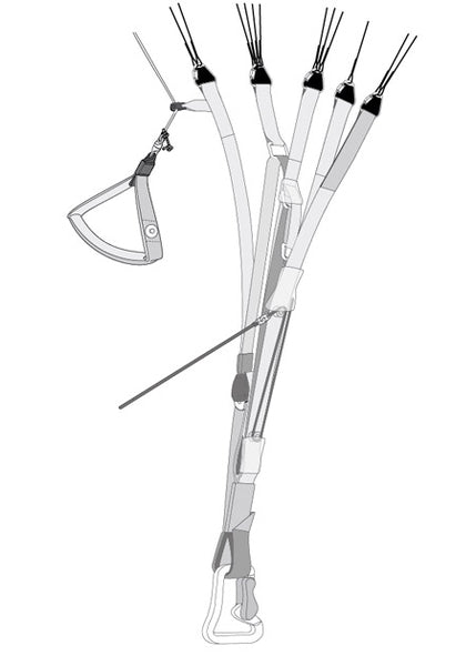 Advance Alpha 5 Paramotor - Hang point for paragliding (trimmers stowed)