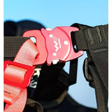 Light-weight aluminium buckles.