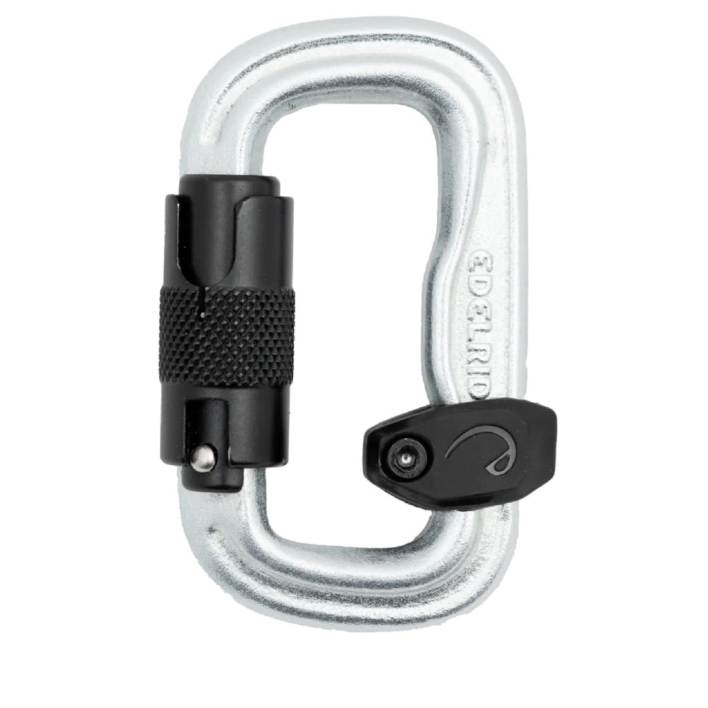 Edelrid FORAS STEEL Karabiner with optional ANTITWIST STRAPKEEPER (not included)