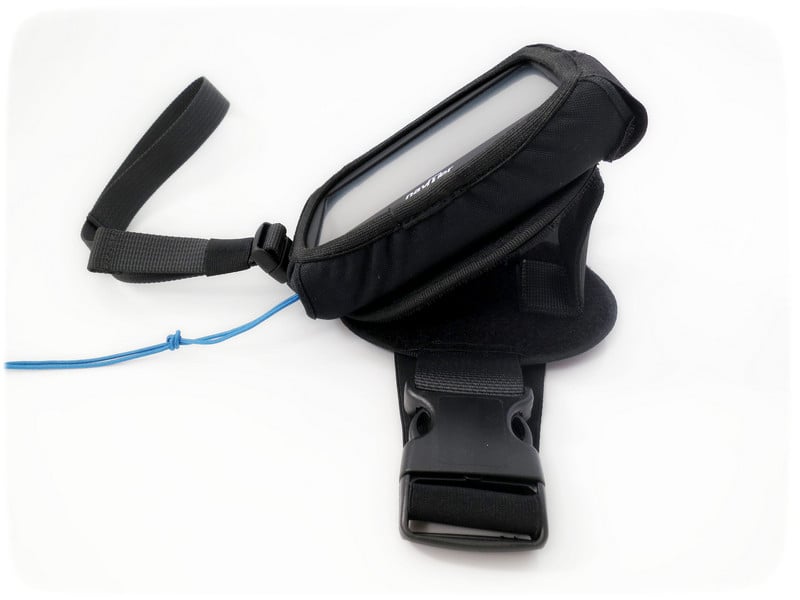 Oudie 3 mounted on Naviter Leg Strap using Oudie Jacket (not included)