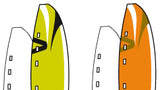 Colours: Green; Orange.