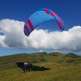 Phi CONCERTO in standard colours CC2 (Royal Blue-Sangria-White) | photo courtesy of Pembrokeshire Paragliding