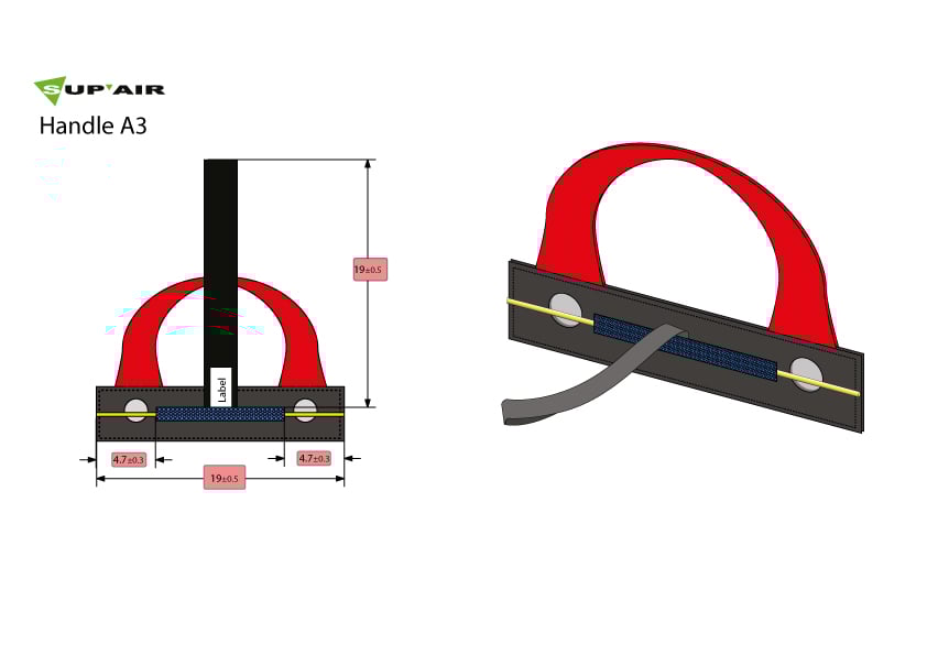 Supair Harness Reserve Handle A3 - Acro 3 (low handle), Acro Base System (low right side), ProFeel, AirTech, Shamane, Shamane FR & Vamp