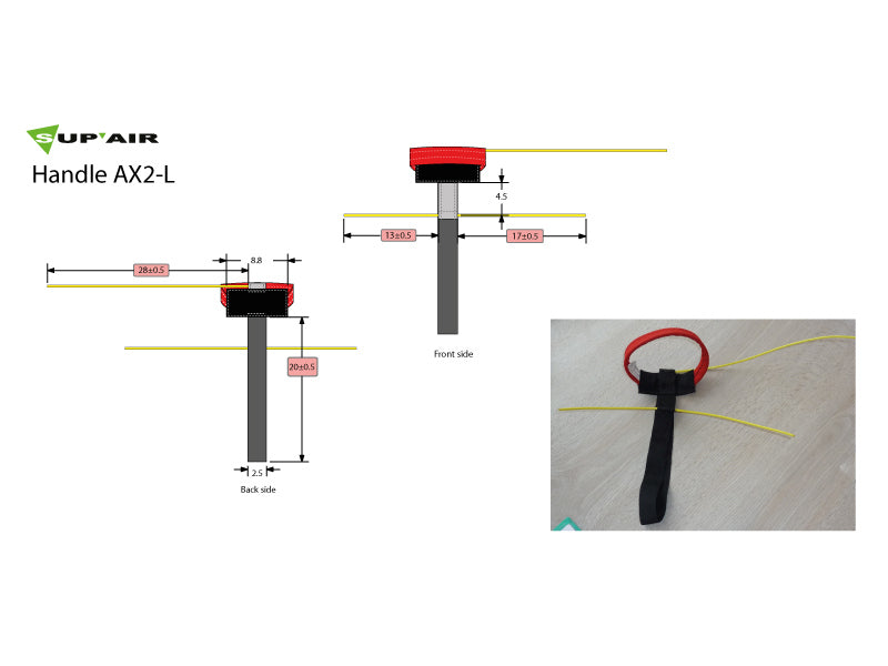 Supair Harness Reserve Handle AX2-L - AltiX 2 & Hybrid 2 (with jettisonable foot stirrup)