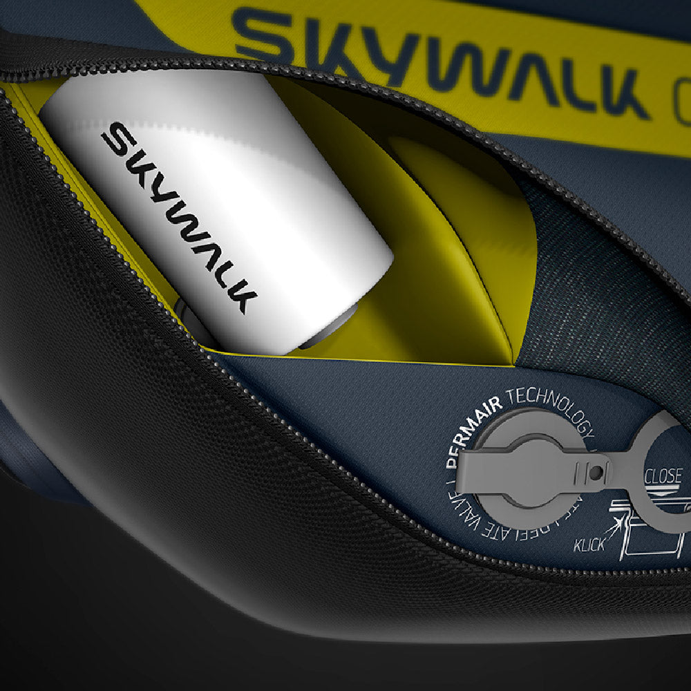 PERMAIR PUMP storaged under the seat board of the Skywalk Cruise harness