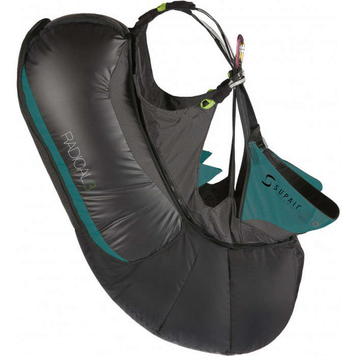 Supair RADICAL 3 with optional extra Removable Airbag (not included) fitted.