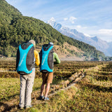 Hiking with the Woody Valley GTO light harness inside the Woody Valley RUCKSACK light backpack (optional extra)