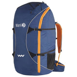 Woody Valley Wani 3 reversible paragliding harness-rucksack in rucksack mode in Blue-Orange colours