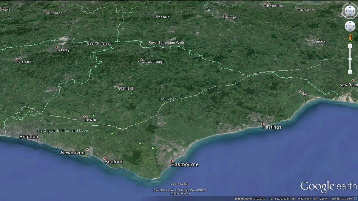 Carlo’s flight track in Google Earth