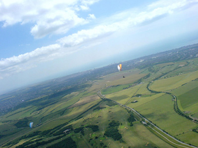 Cross Country Paragliding Flight from Devils Dyke to near Folkestone