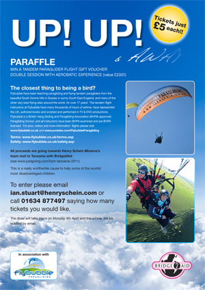PARAFFLE: Win a Special Tandem Paraglider Flight & Support Bridge2Aid!