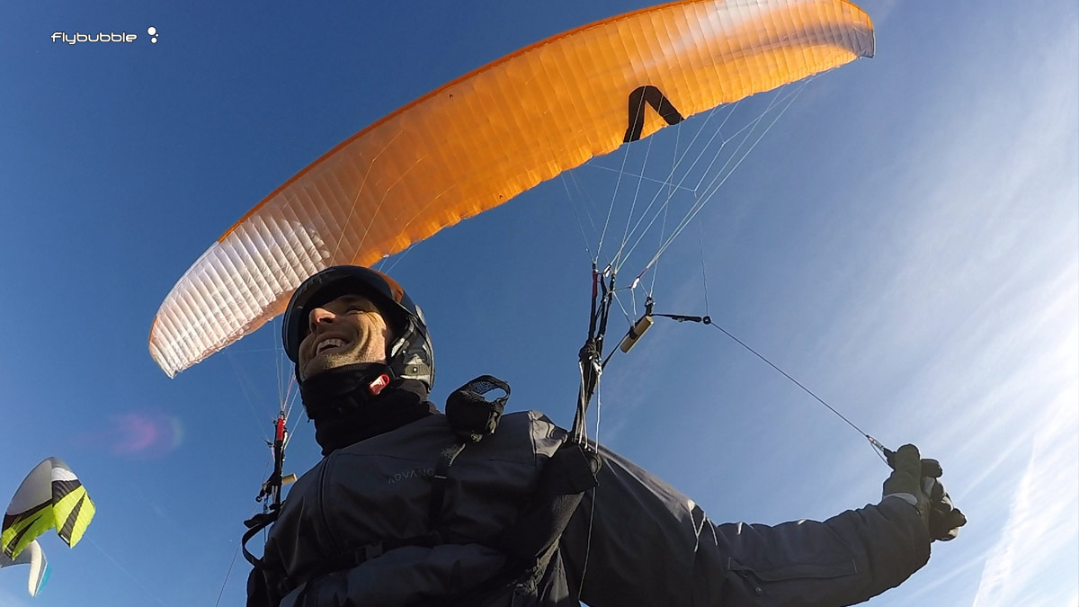 Skywalk Poison Xalps review - wing overhead