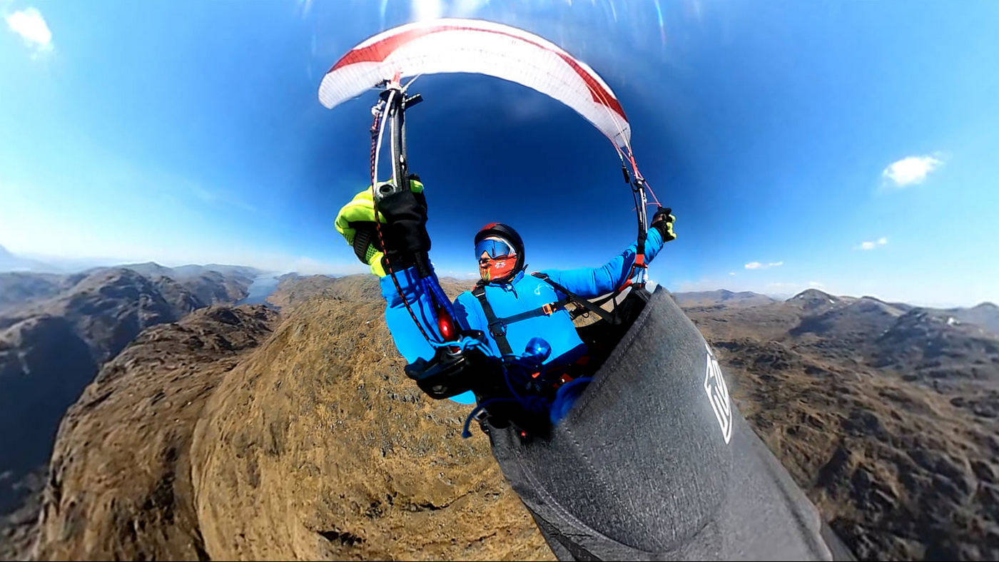Scottish paragliding open-distance record