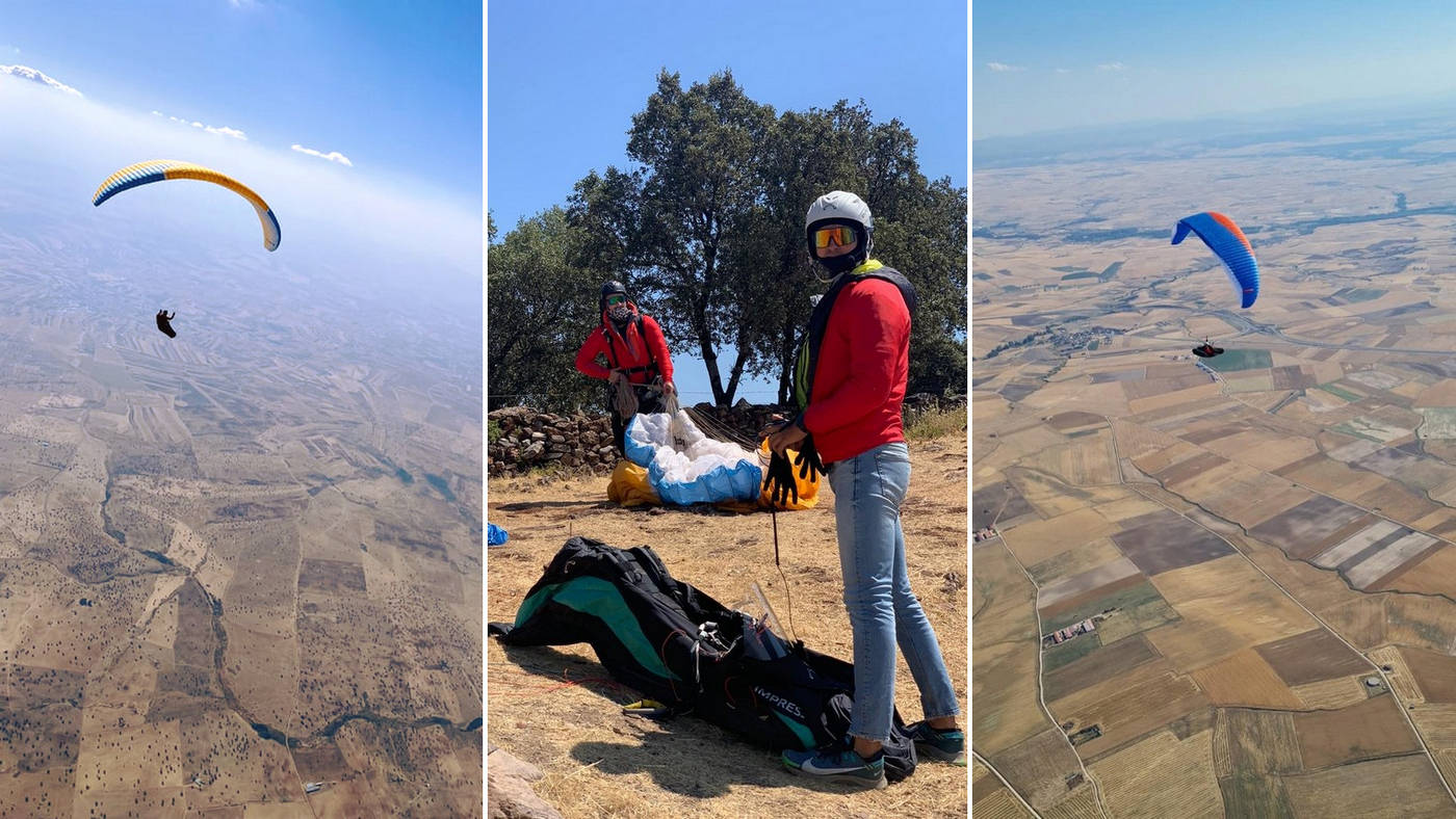 Longest paragliding flights in Spain on EN B & EN C certified paragliders, flying together!