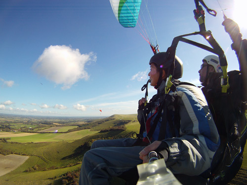 Tandem paragliding with Flybubble