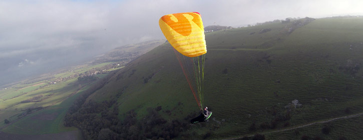 Sup'Air EONA paraglider flying alongside