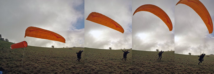 Gin GTO 2 paraglider review forward launch sequence