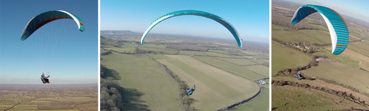 Advance Iota paraglider in flight