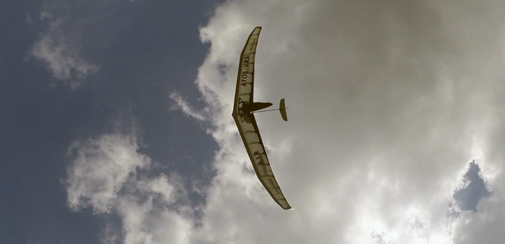 The ATOS hang glider flies fast