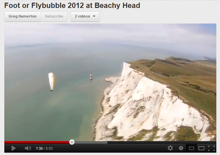 Video of flying at Beachy Head